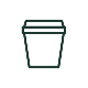 Illustration au trait d’une tasse Short à emporter 