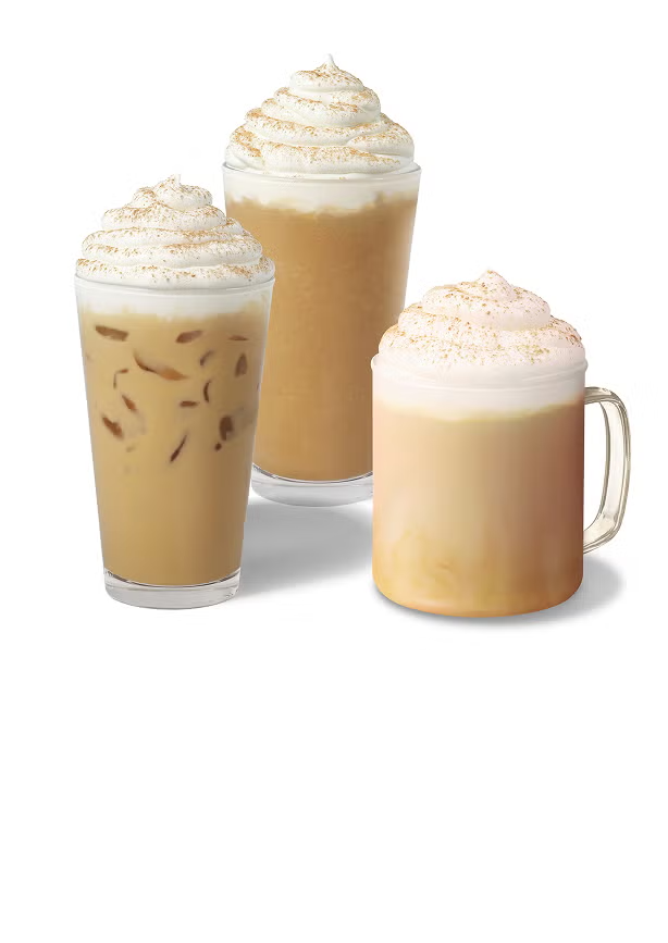 Sélection de Pumpkin spice latte dans différents verres