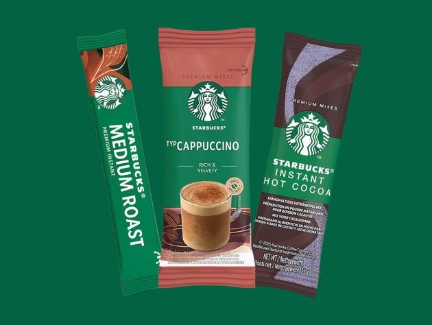 Sachets de boissons instantanées Starbucks Premium : café à torréfaction moyenne Starbucks, préparation pour cappuccino et ch